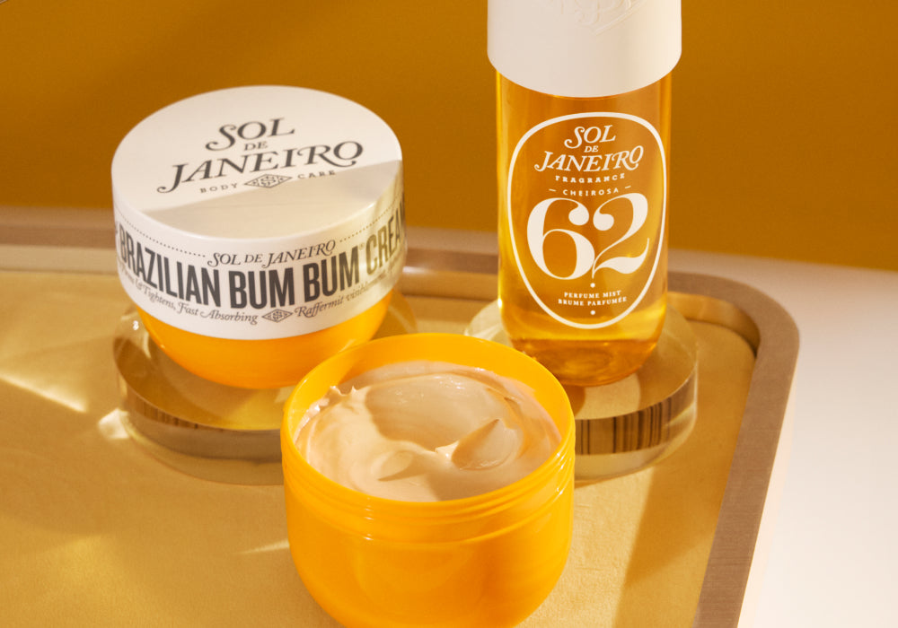 sol de janeiro products - brazilian bum bum cream, cheirosa 62 perfume mist